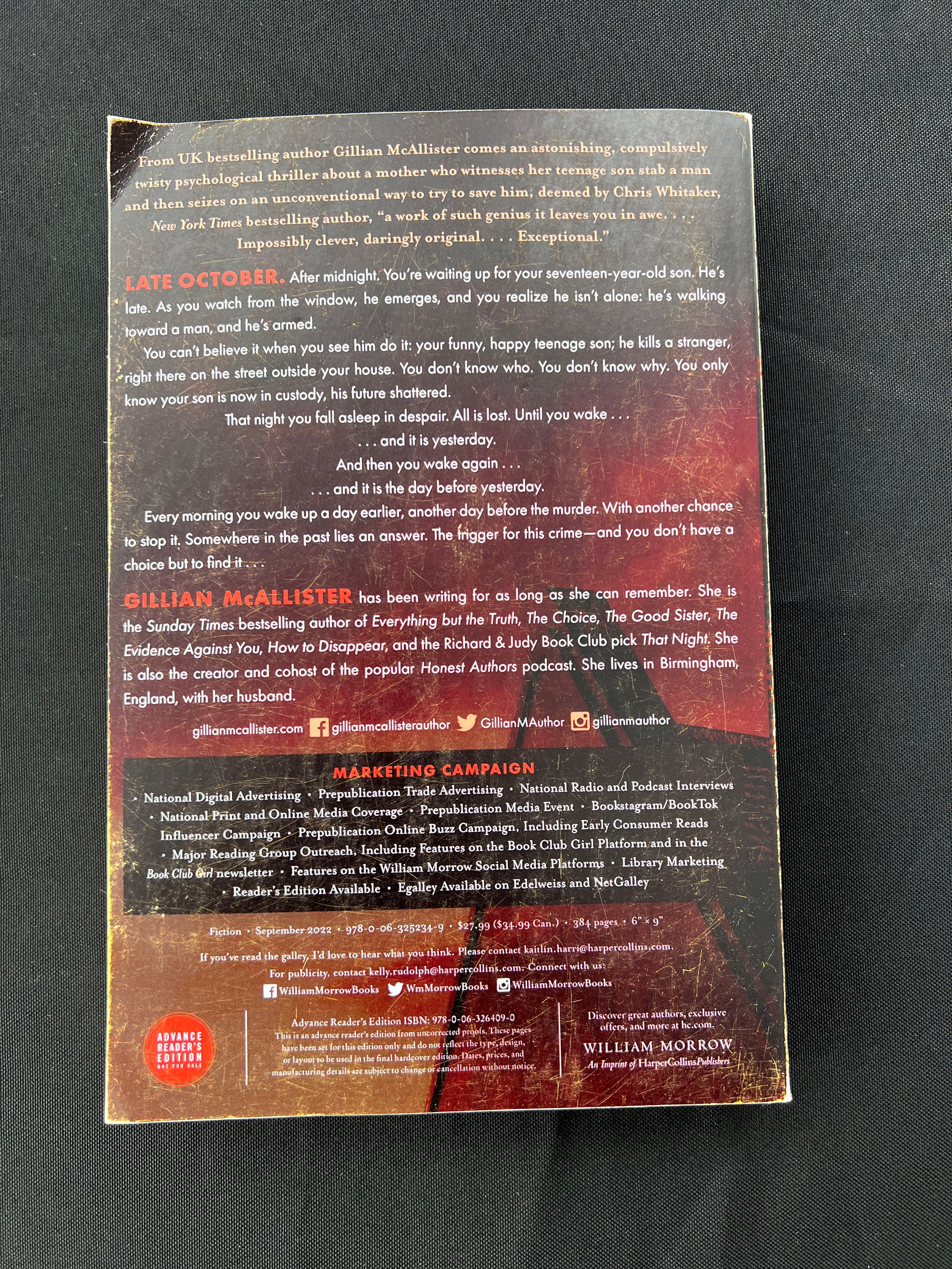 Wrong Place, Wrong Time by Gillian McAllister (ARC)