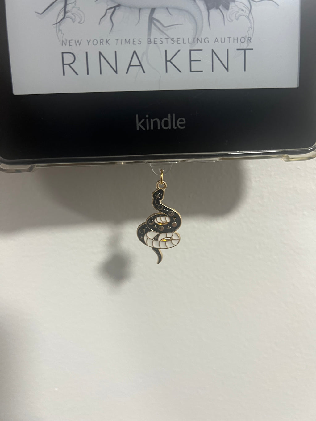 Midnight Serpent Kindle Charm