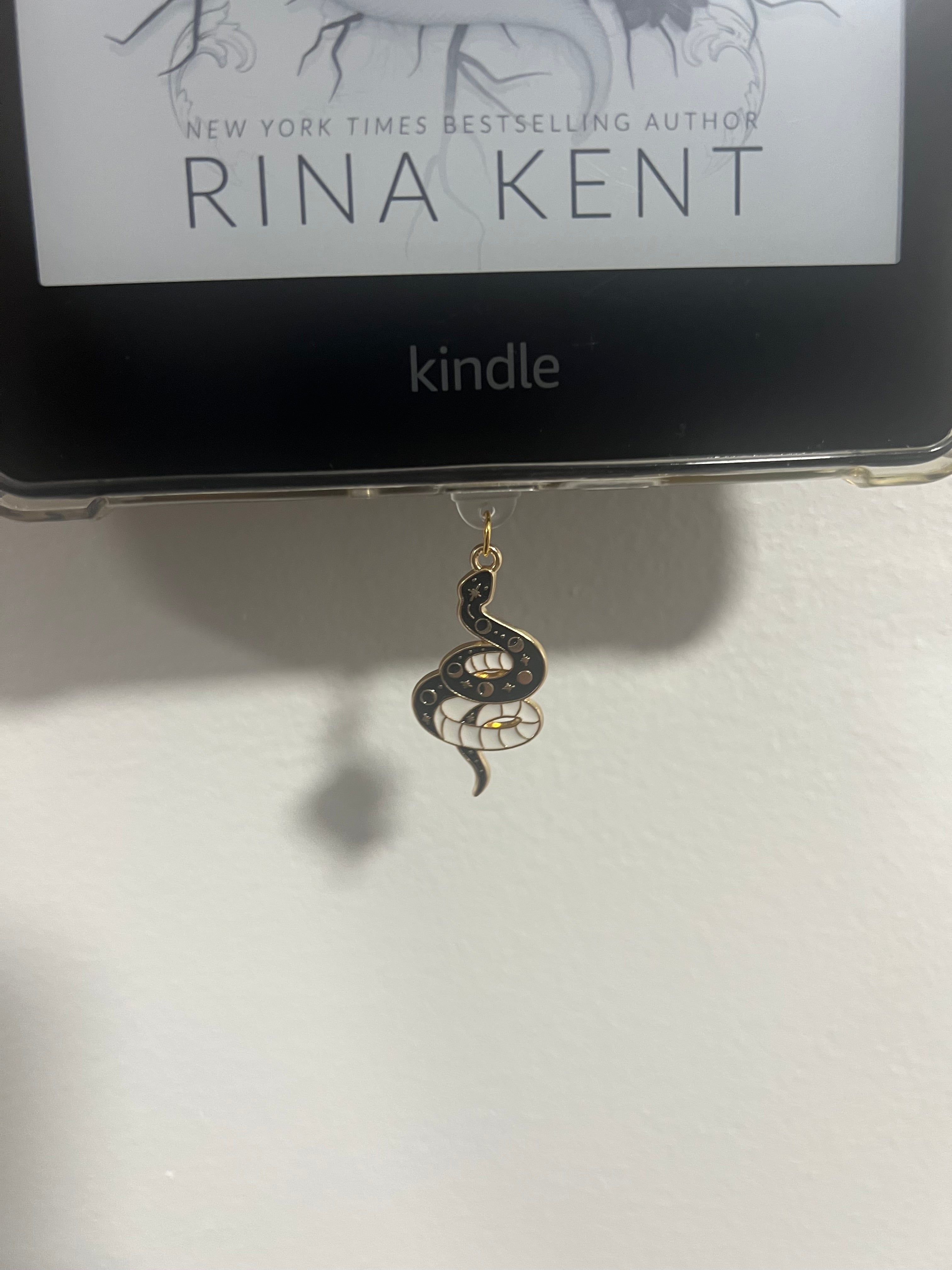 Midnight Serpent Kindle Charm