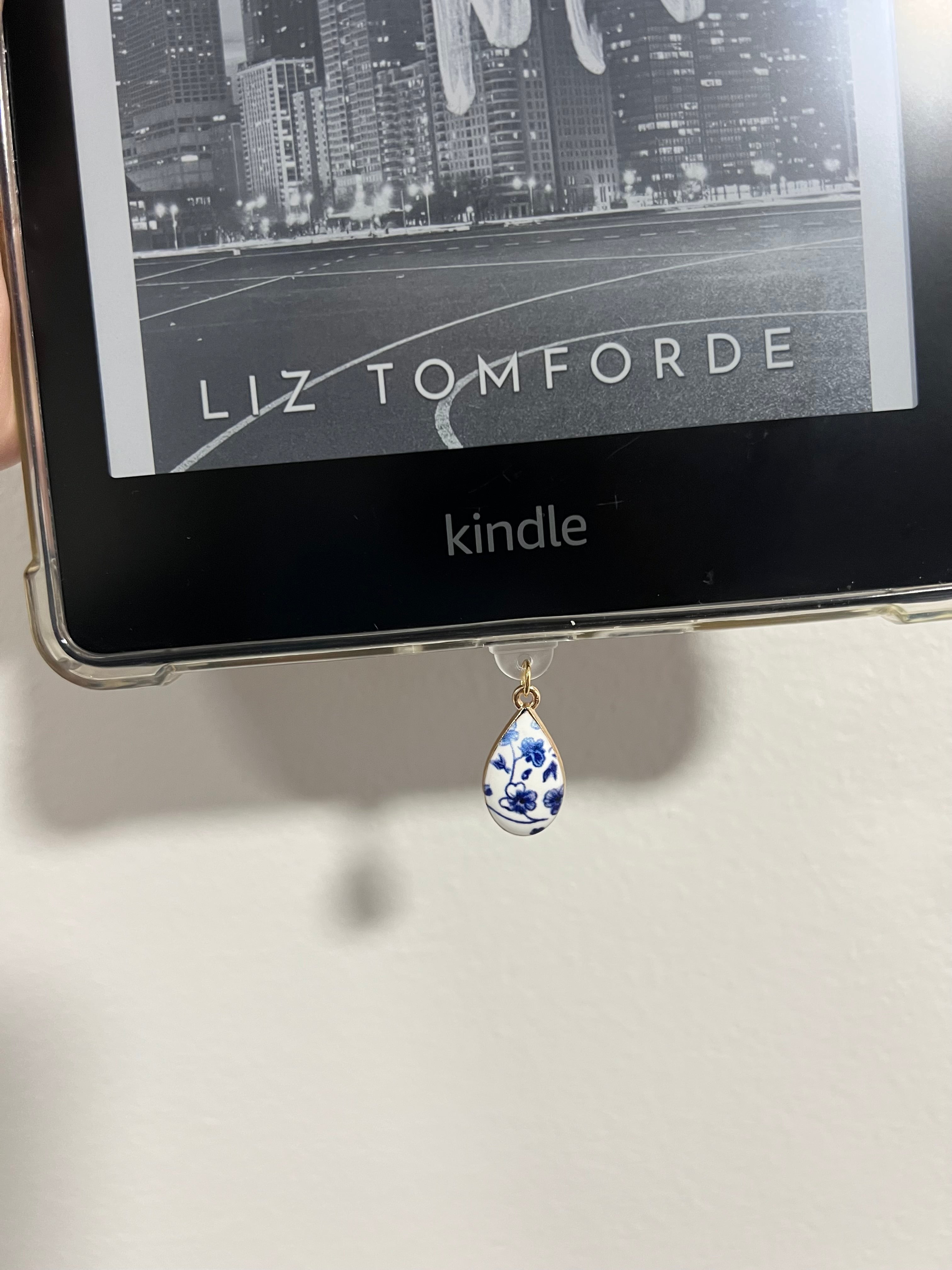 Porcelain Teardrop Kindle Charm