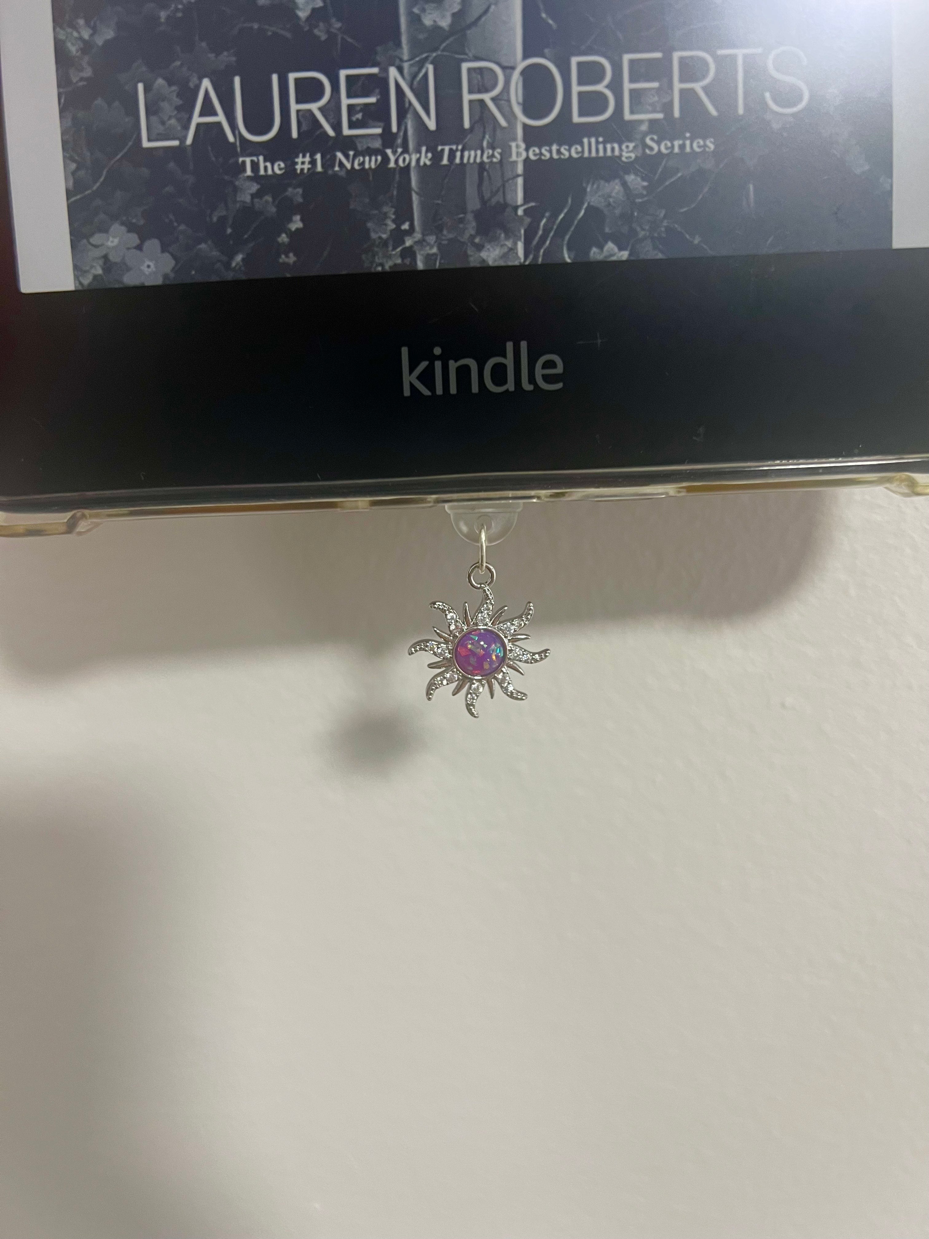 Opal Sunburst Kindle Charm